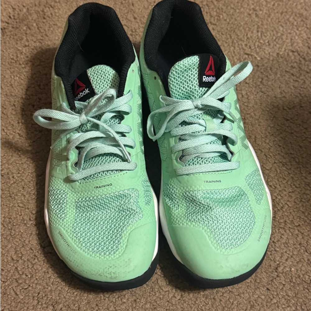 Reebok Black and Mint Sneakers trainers size 8.5 women’s